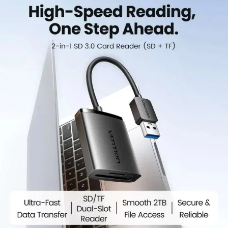 Vention Lector de Tarjetas Externo CLPBB USB 3.0 Negro